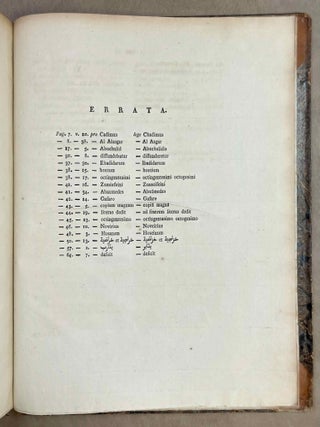 Abul Abbasi Amedis, Tulonidarum primi vita et res gestae. Ex codicibus MSS. Bibliothecae Lugduno Batavae editisque libris concinnavit et auctorum testimonia adjecit.[newline]M12738-14.jpeg