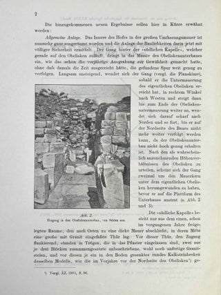 Vorl&auml;ufiger Bericht &uuml;ber die Ausgrabungen bei Abusir im Winter 1898/99, von Heinrich Sch&auml;fer. [with:] Vorl&auml;ufiger Bericht &uuml;ber die Ausgrabungen bei Abusir im Winter 1899/1900. I: Das Re__Heiligtum des K&ouml;nigs Ne-woser-re, von Ludwig Borchardt. II: Versuchsgrabung im Tempel der Pyramide des K&ouml;nigs Nefer-er-ke-re, von Heinrich Sch&auml;fer. [with:] Vorl&auml;ufiger Bericht &uuml;ber die Ausgrabungen bei Abusir im Winter 1900/1901, von Ludwig Borchardt und Heinrich Sch&auml;fer.[newline]M12747-17.jpeg