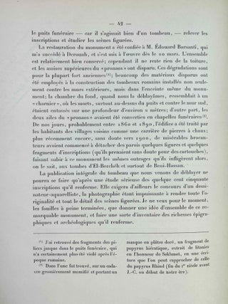 Le tombeau de P&eacute;tosiris. Rapports pr&eacute;liminaires et &eacute;tudes, 1920-1923.