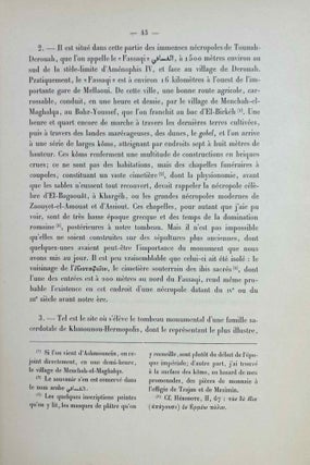 Le tombeau de Pétosiris. Rapports préliminaires et études, 1920-1923.