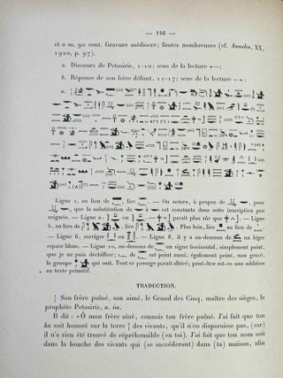 Le tombeau de P&eacute;tosiris. Rapports pr&eacute;liminaires et &eacute;tudes, 1920-1923.