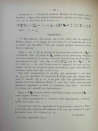 Le tombeau de P&eacute;tosiris. Rapports pr&eacute;liminaires et &eacute;tudes, 1920-1923.