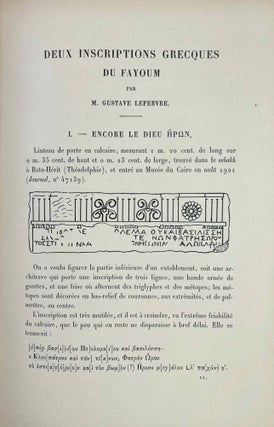 Le tombeau de Pétosiris. Rapports préliminaires et études, 1920-1923.