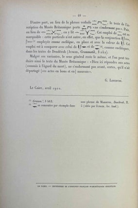 Le tombeau de Pétosiris. Rapports préliminaires et études, 1920-1923.