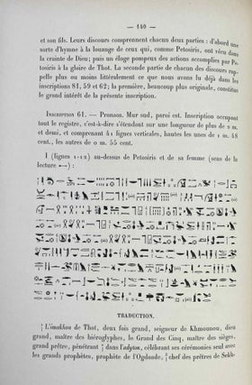 Le tombeau de Pétosiris. Rapports préliminaires et études, 1920-1923.