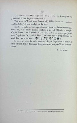 Le tombeau de Pétosiris. Rapports préliminaires et études, 1920-1923.