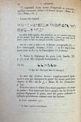 Le tombeau de Pétosiris. Rapports préliminaires et études, 1920-1923.