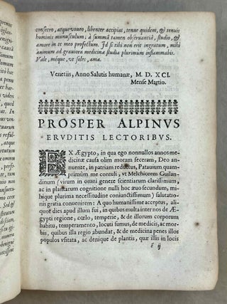 Alpini, De medicina Aegyptiorum libri quatuor & Jacobi Bontii, De medicina Indorum