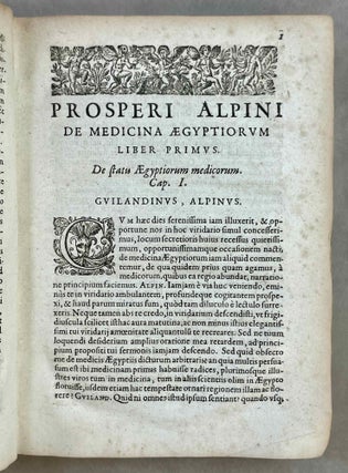 Alpini, De medicina Aegyptiorum libri quatuor & Jacobi Bontii, De medicina Indorum