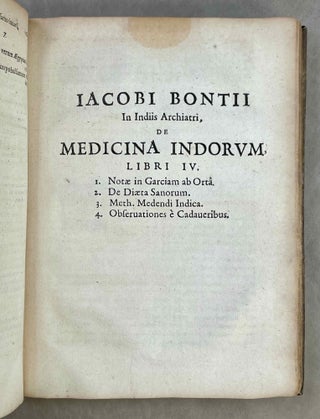 Alpini, De medicina Aegyptiorum libri quatuor & Jacobi Bontii, De medicina Indorum