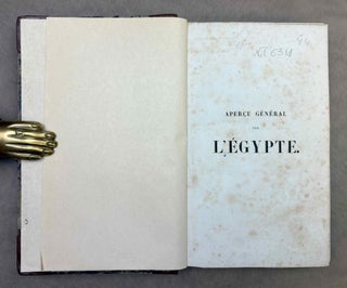 Aperçu général sur l'Egypte. Vol. I & II (complete set).