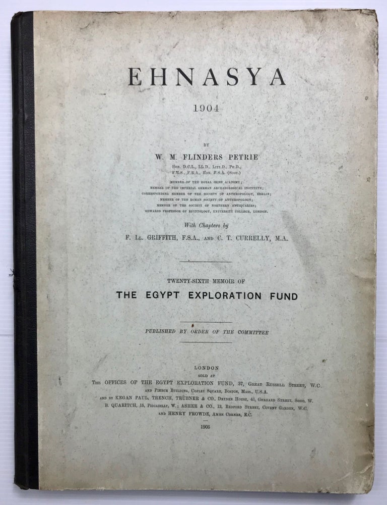 Item #M1280d Ehnasya. 1904, with the supplement: Roman Ehnasya. PETRIE William M. Flinders.[newline]M1280d.jpg