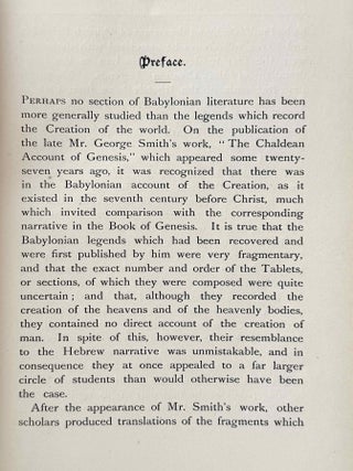 Enuma Elish. The seven tablets of creation. Or: The Babylonian and Assyrian legends concerning the creation of the world and of mankind.[newline]M12867-05.jpeg