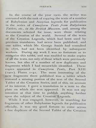 Enuma Elish. The seven tablets of creation. Or: The Babylonian and Assyrian legends concerning the creation of the world and of mankind.[newline]M12867-07.jpeg