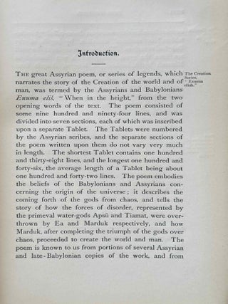 Enuma Elish. The seven tablets of creation. Or: The Babylonian and Assyrian legends concerning the creation of the world and of mankind.[newline]M12867-10.jpeg