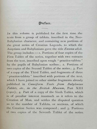 Enuma Elish. The seven tablets of creation. Or: The Babylonian and Assyrian legends concerning the creation of the world and of mankind.[newline]M12867-16.jpeg