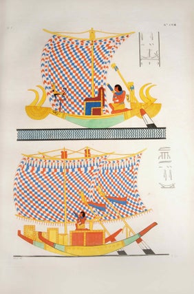 I monumenti dell'Egitto e della Nubia. Disegnati dalla spedizione scientifico-letteraria Toscana in Egitto. Testo: Vol. I: Monumenti storici. Vol. II: Monumenti civili. Vol. III: Monumenti del culto. Tavole I-III (complete set)