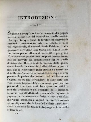 I monumenti dell'Egitto e della Nubia. Disegnati dalla spedizione scientifico-letteraria Toscana in Egitto. Testo: Vol. I: Monumenti storici. Vol. II: Monumenti civili. Vol. III: Monumenti del culto. Tavole I-III (complete set)
