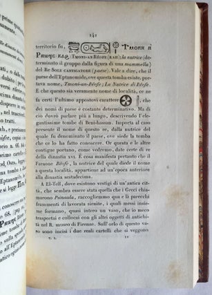 I monumenti dell'Egitto e della Nubia. Disegnati dalla spedizione scientifico-letteraria Toscana in Egitto. Testo: Vol. I: Monumenti storici. Vol. II: Monumenti civili. Vol. III: Monumenti del culto. Tavole I-III (complete set)