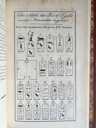 I monumenti dell'Egitto e della Nubia. Disegnati dalla spedizione scientifico-letteraria Toscana in Egitto. Testo: Vol. I: Monumenti storici. Vol. II: Monumenti civili. Vol. III: Monumenti del culto. Tavole I-III (complete set)
