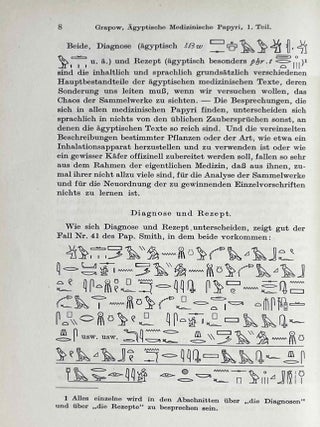 Untersuchungen &uuml;ber die alt&auml;gyptischen medizinischen Papyri. Teil I & II (complete set)[newline]M1292a-05.jpeg