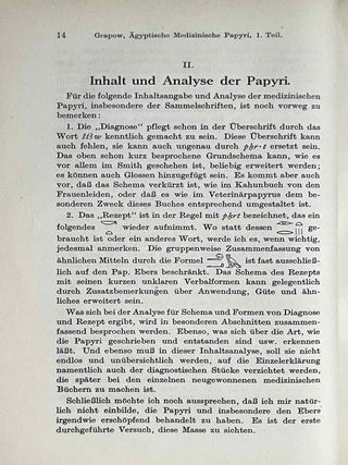 Untersuchungen &uuml;ber die alt&auml;gyptischen medizinischen Papyri. Teil I & II (complete set)[newline]M1292a-06.jpeg