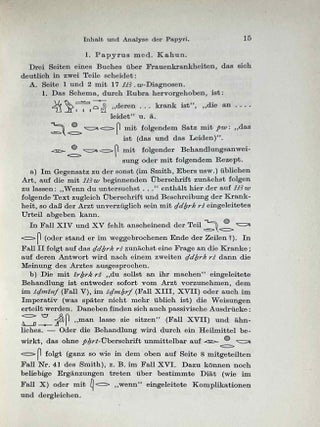 Untersuchungen &uuml;ber die alt&auml;gyptischen medizinischen Papyri. Teil I & II (complete set)[newline]M1292a-07.jpeg