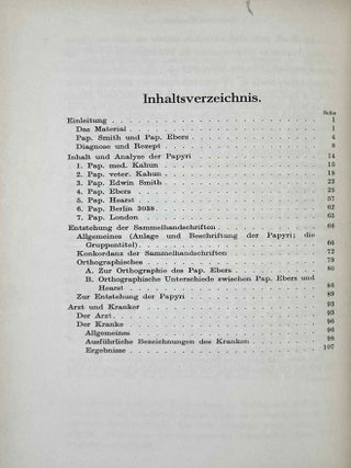 Untersuchungen &uuml;ber die alt&auml;gyptischen medizinischen Papyri. Teil I & II (complete set)[newline]M1292a-08.jpeg