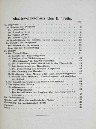 Untersuchungen &uuml;ber die alt&auml;gyptischen medizinischen Papyri. Teil I & II (complete set)[newline]M1292a-11.jpeg