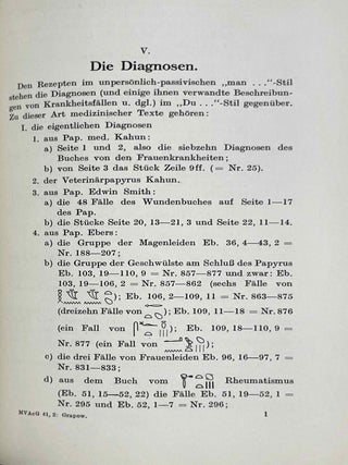 Untersuchungen &uuml;ber die alt&auml;gyptischen medizinischen Papyri. Teil I & II (complete set)[newline]M1292a-12.jpeg