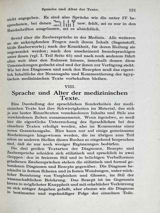 Untersuchungen &uuml;ber die alt&auml;gyptischen medizinischen Papyri. Teil I & II (complete set)[newline]M1292a-13.jpeg