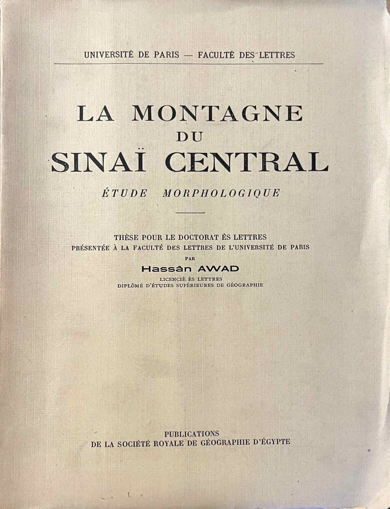 Item #M12931a La montagne du Sina&iuml; central. Etude morphologique. AWAD Hassan.[newline]M12931a-00.jpeg
