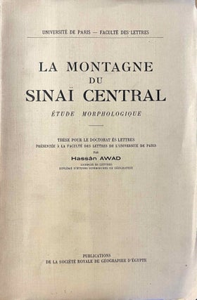 Item #M12931a La montagne du Sinaï central. Etude morphologique. AWAD Hassan