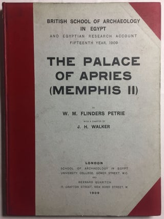 Memphis series, complete set of 7 volumes. Vol. I: Memphis I. Vol. II: The palace of Apries (Memphis II). Vol. III: Meydum and Memphis III. Vol. IV: Roman portraits and Memphis (IV). Vol. V: Tarkhan I and Memphis (V). Vol. VI: Riqqeh and Memphis VI. Vol. VII: Tarkhan II.[newline]M1294c-08.jpg