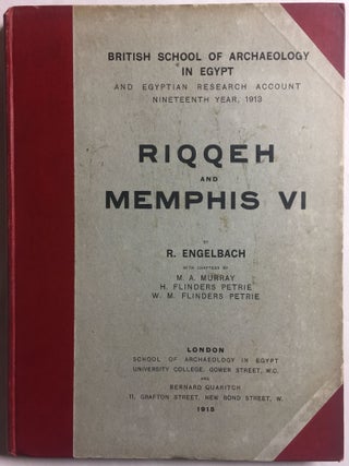 Memphis series, complete set of 7 volumes. Vol. I: Memphis I. Vol. II: The palace of Apries (Memphis II). Vol. III: Meydum and Memphis III. Vol. IV: Roman portraits and Memphis (IV). Vol. V: Tarkhan I and Memphis (V). Vol. VI: Riqqeh and Memphis VI. Vol. VII: Tarkhan II.[newline]M1294c-56.jpg