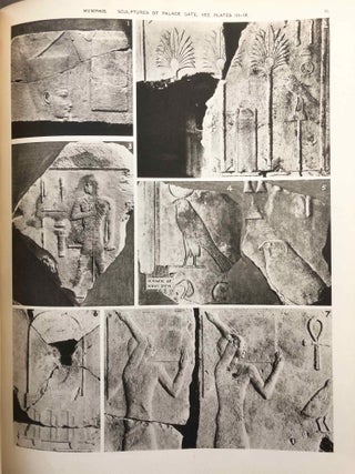 Memphis series, set of 4 volumes. Vol. I: Memphis (I). Vol. II: The palace of Apries (Memphis II). Vol. III: Meydum and Memphis (III). Vol. IV: Roman portraits and Memphis (IV).[newline]M1294f-19.jpg