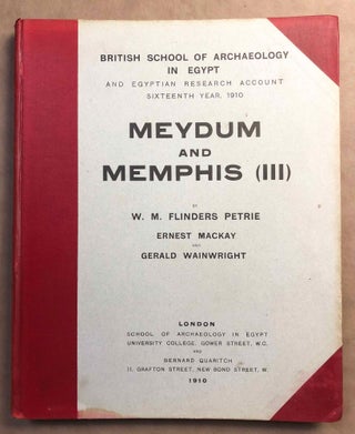 Memphis series, set of 4 volumes. Vol. I: Memphis (I). Vol. II: The palace of Apries (Memphis II). Vol. III: Meydum and Memphis (III). Vol. IV: Roman portraits and Memphis (IV).[newline]M1294f-25.jpg
