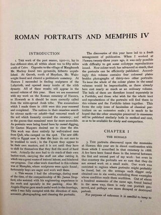 Memphis series, set of 4 volumes. Vol. I: Memphis (I). Vol. II: The palace of Apries (Memphis II). Vol. III: Meydum and Memphis (III). Vol. IV: Roman portraits and Memphis (IV).[newline]M1294f-38.jpg