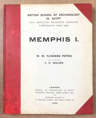 Memphis series, set of 6 volumes. Vol. I: Memphis I. Vol. II: The palace of Apries (Memphis II). Vol. III: Meydum and Memphis III. Vol. IV: Roman portraits and Memphis (IV). Vol. V: Tarkhan I and Memphis (V). Vol. VI: Riqqeh and Memphis VI. (complete for Memphis, not including Tarkhan II)[newline]M1294h-01.jpg