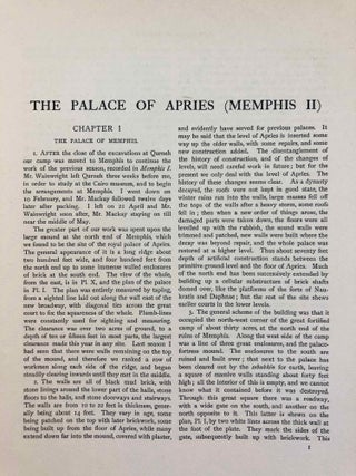 Memphis series, set of 6 volumes. Vol. I: Memphis I. Vol. II: The palace of Apries (Memphis II). Vol. III: Meydum and Memphis III. Vol. IV: Roman portraits and Memphis (IV). Vol. V: Tarkhan I and Memphis (V). Vol. VI: Riqqeh and Memphis VI. (complete for Memphis, not including Tarkhan II)[newline]M1294h-20.jpg