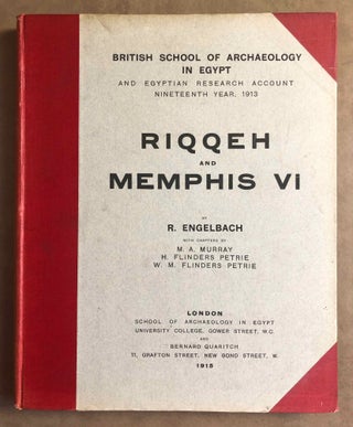 Memphis series, set of 6 volumes. Vol. I: Memphis I. Vol. II: The palace of Apries (Memphis II). Vol. III: Meydum and Memphis III. Vol. IV: Roman portraits and Memphis (IV). Vol. V: Tarkhan I and Memphis (V). Vol. VI: Riqqeh and Memphis VI. (complete for Memphis, not including Tarkhan II)[newline]M1294h-64.jpg