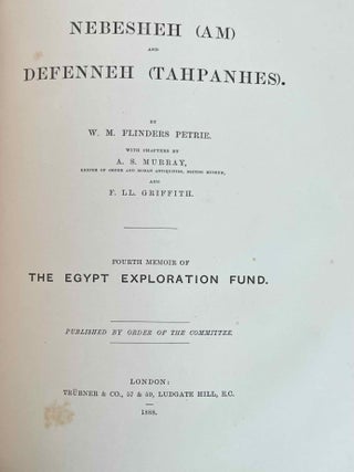 Tanis. Part I. 1883-4. Part II: Tanis II & Nebesheh (Am) and Defenneh (Tahpanhes) (complete set)