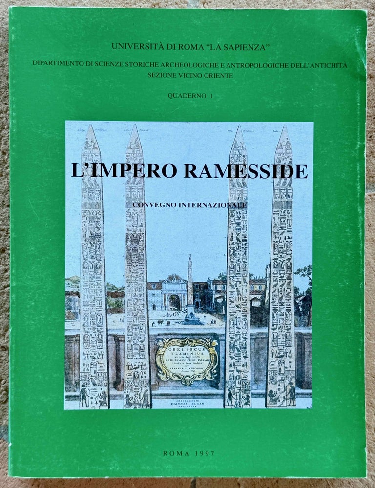 Item #M13153a L'impero ramesside. Convegno internazionale in onore di Sergio Donadoni. DONADONI Sergio, in honorem.[newline]M13153a-00.jpeg