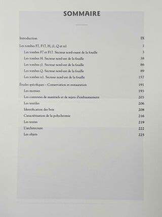 Les tombes hypogées de basse époque. F7, F17, H, ji, Q, n1. Textes + Planches. Fouilles du Louvre à Saqqara II. 2 volumes (complete set)