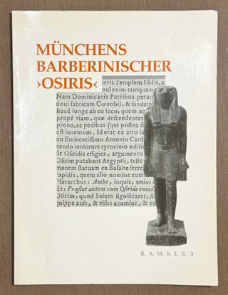Item #M13239 Münchens Barberinischer 'Osiris'. Metamorphosen einer Götterfigur. GRIMM...