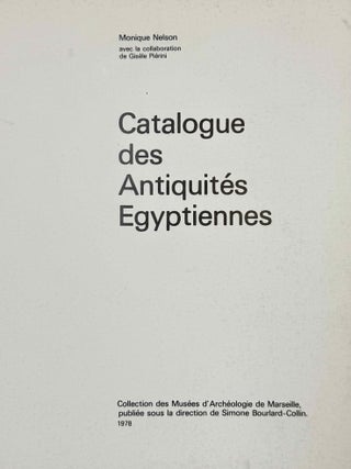 Catalogue des antiquit&eacute;s &eacute;gyptiennes. Collection des mus&eacute;es d'arch&eacute;ologie de Marseille. Mus&eacute;e Borely.[newline]M13241-01.jpeg
