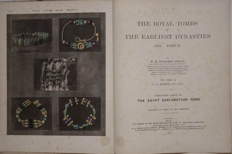 Item #M1324b The royal tombs of the First dynasty. Part I & II (complete set) + rare supplement of 35 extra-plates. PETRIE William M. Flinders.[newline]M1324b.jpg
