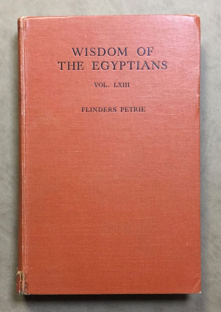 Item #M1326 Wisdom of the Egyptians. PETRIE William M. Flinders.[newline]M1326.jpg