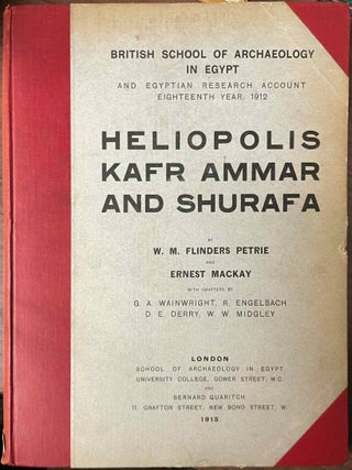 Item #M1330c Heliopolis, Kafr Ammar and Shurafa. PETRIE William M. Flinders - MACKAY E[newline]M1330c-00.jpeg