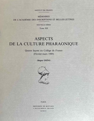 Item #M13336 Aspects de la culture pharaonique. Quatre leçons au Collège de France,...